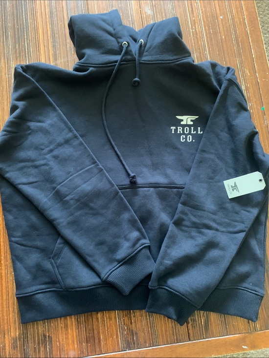 Trolls Tops - Trolls Navy Pullover Hoodie with White Logo